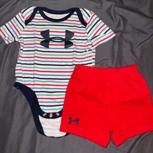 Under Armour Striped Red and Blue Kids Matching Set